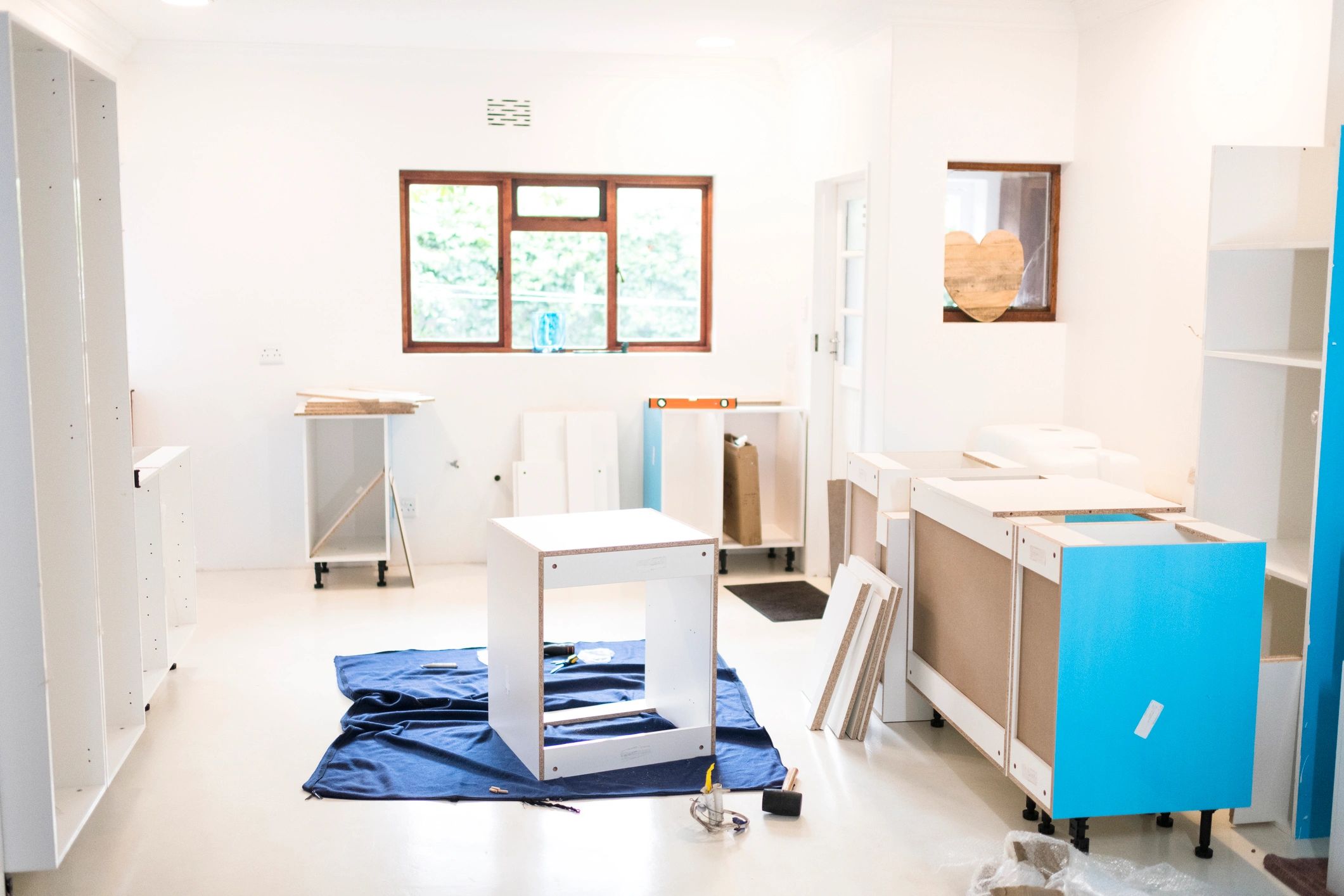 Interior renovation project showing craftsmanship details