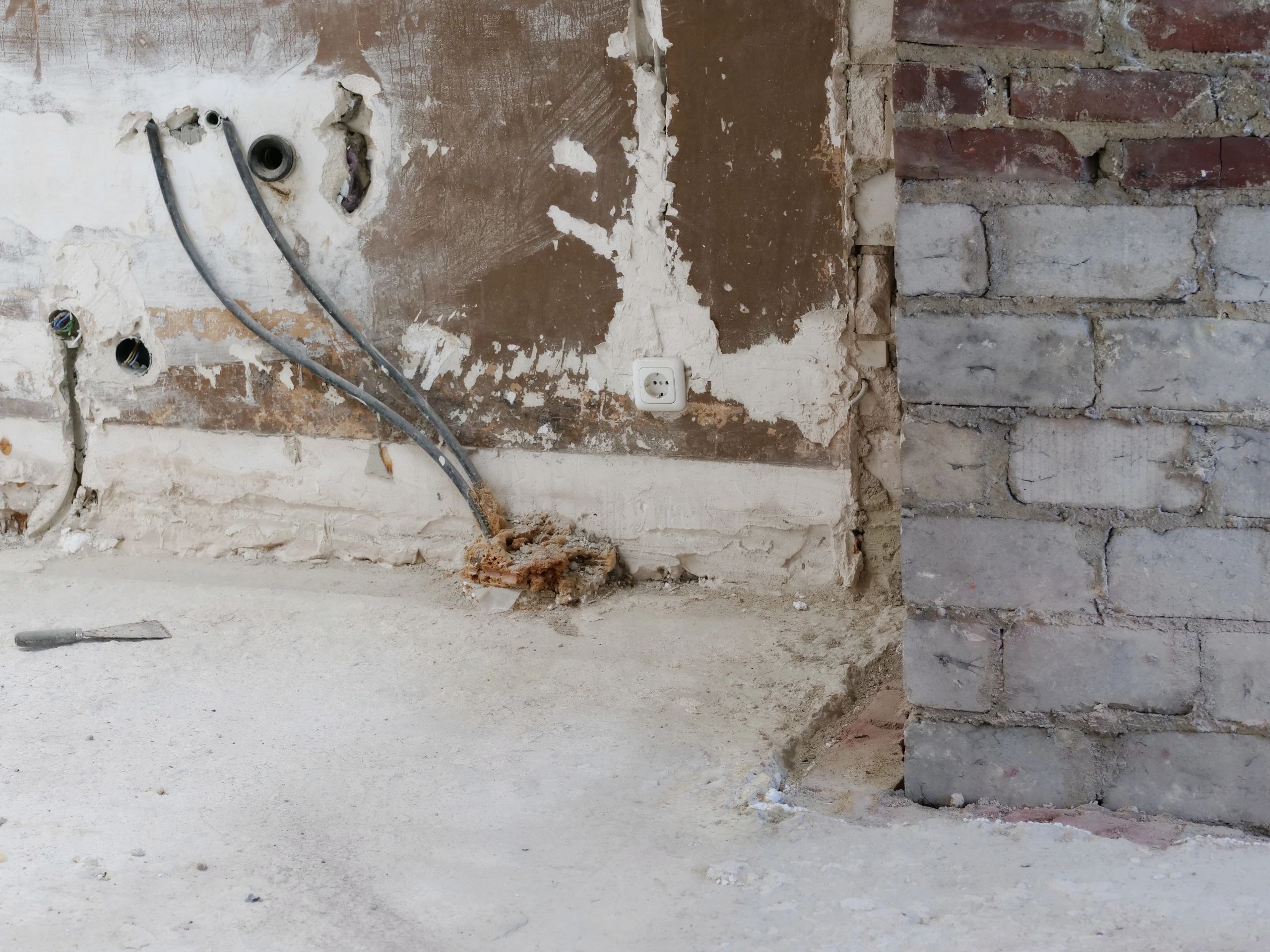 Interior renovation space ready for drywall installation